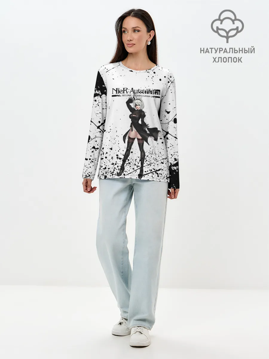 Лонгслив женский. Хлопок / Nier Automata | YoRHa