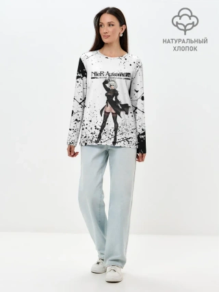 Лонгслив женский. Хлопок / Nier Automata | YoRHa