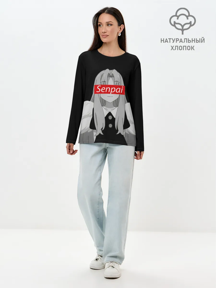 Лонгслив женский. Хлопок / Filo Senpai