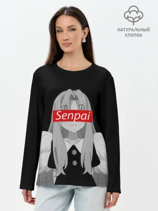 Лонгслив женский. Хлопок / Filo Senpai