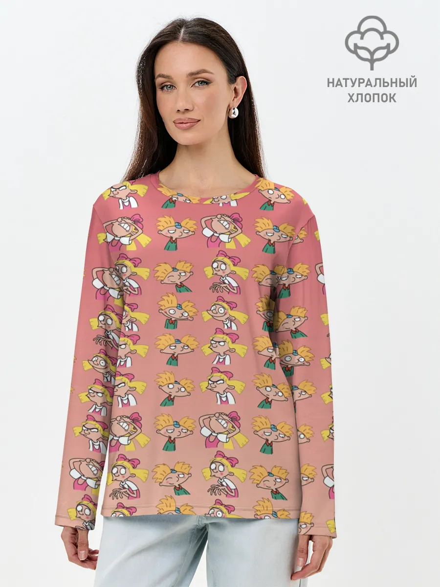 Лонгслив женский. Хлопок / Арнольд и Хельга