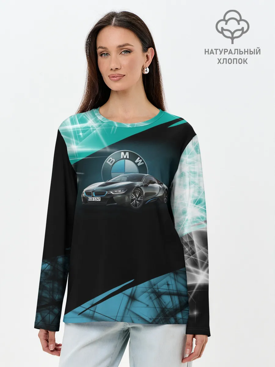 Лонгслив женский. Хлопок / BMW