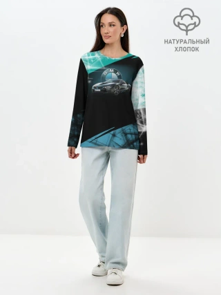 Лонгслив женский. Хлопок / BMW