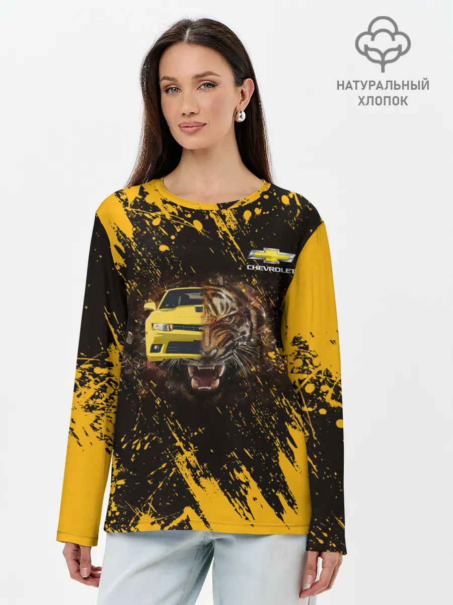 Лонгслив женский. Хлопок / Chevrolet