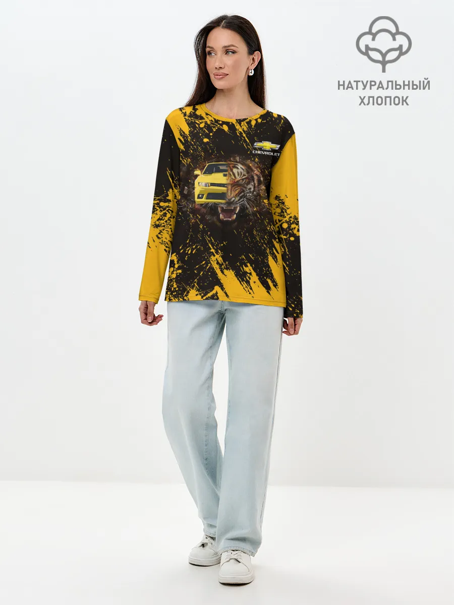 Лонгслив женский. Хлопок / Chevrolet