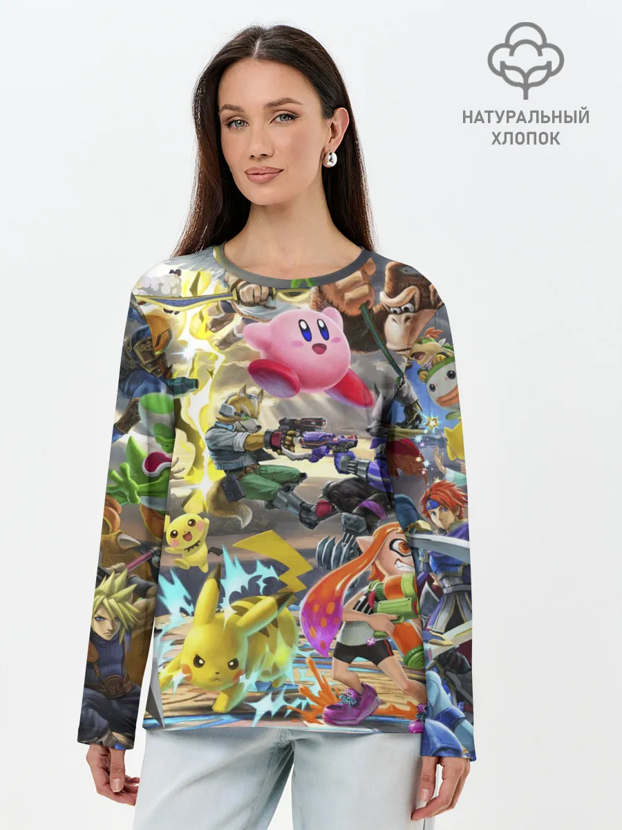 Лонгслив женский. Хлопок / Super Smash World
