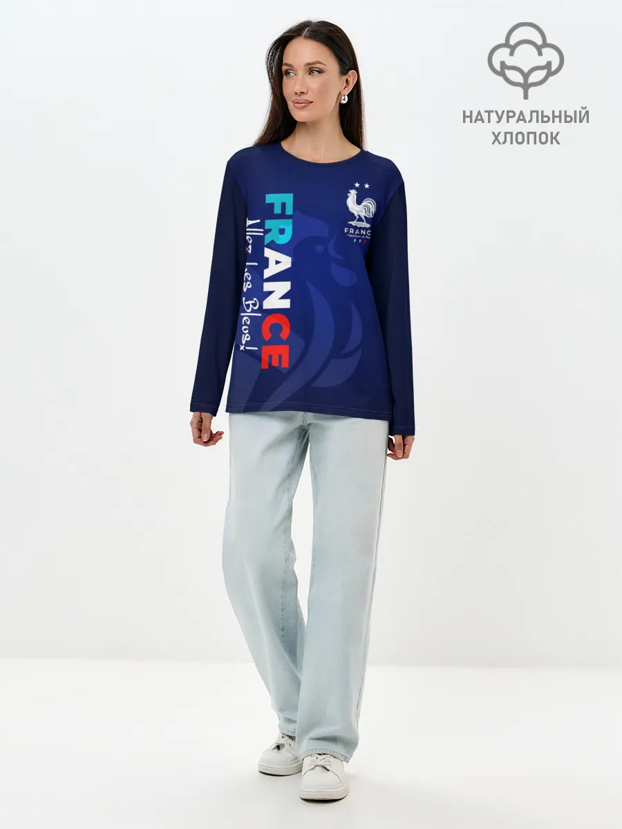 Лонгслив женский. Хлопок / Сборная Франции