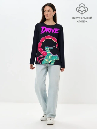Лонгслив женский. Хлопок / драйв фильм