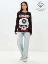 Лонгслив женский. Хлопок / YAMAHA / ЯМАХА / МОТОСПОРТ