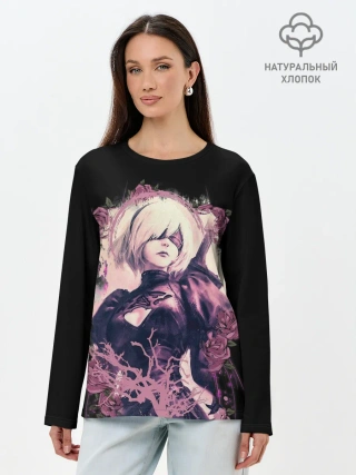 Лонгслив женский. Хлопок / 2B | ROSES