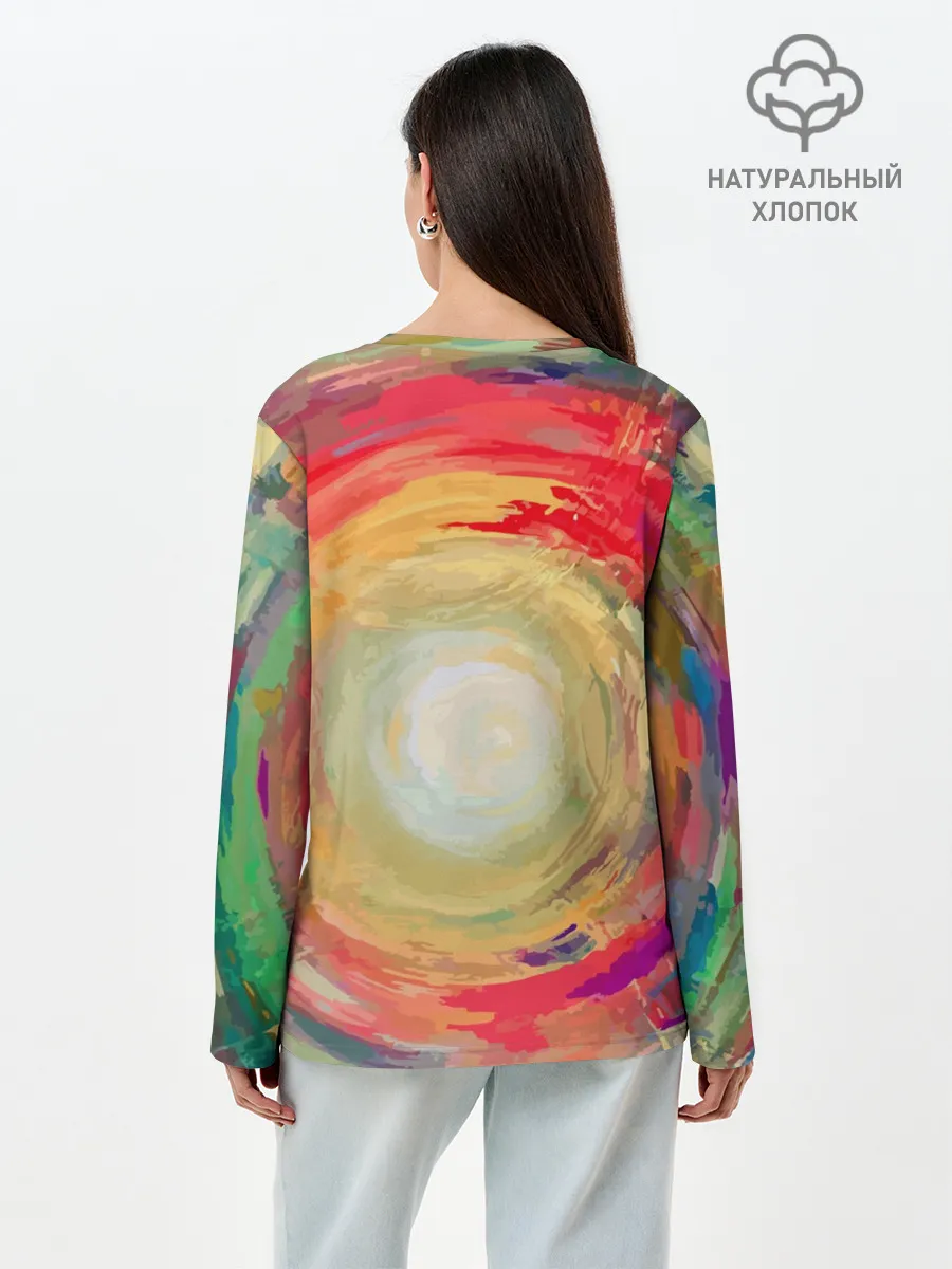 Лонгслив женский. Хлопок / Восход