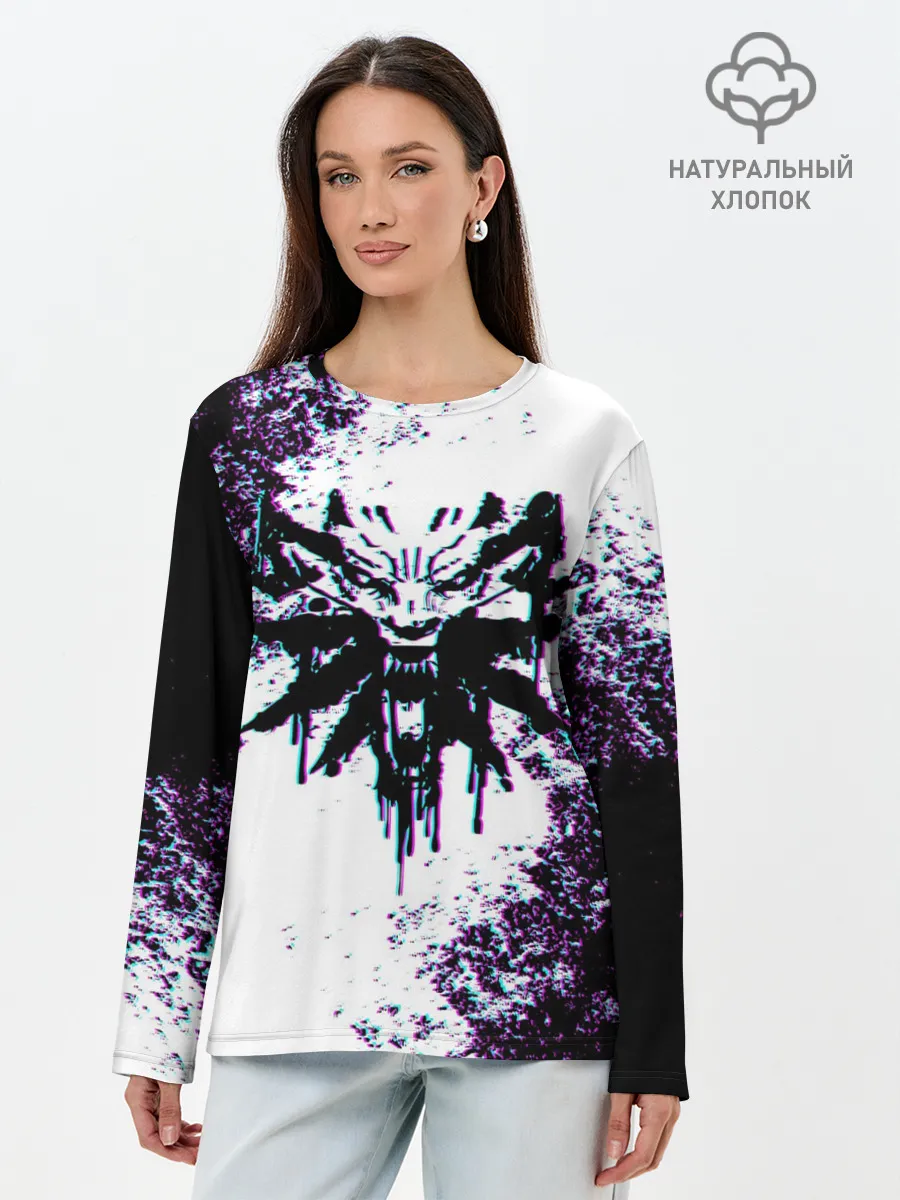 Лонгслив женский. Хлопок / THE WITCHER GLITCH / ГЛИТЧ