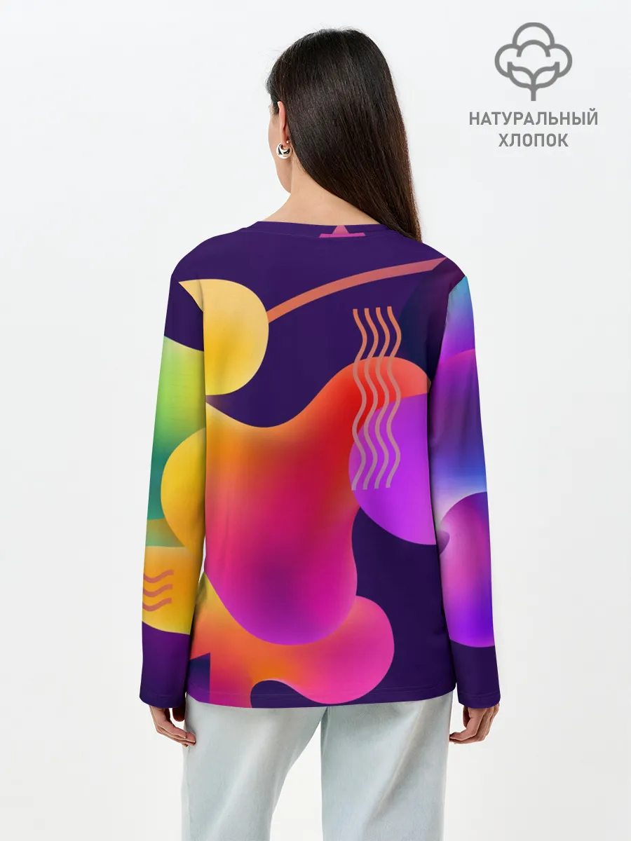 Лонгслив женский. Хлопок / Rainbow T-Shirt