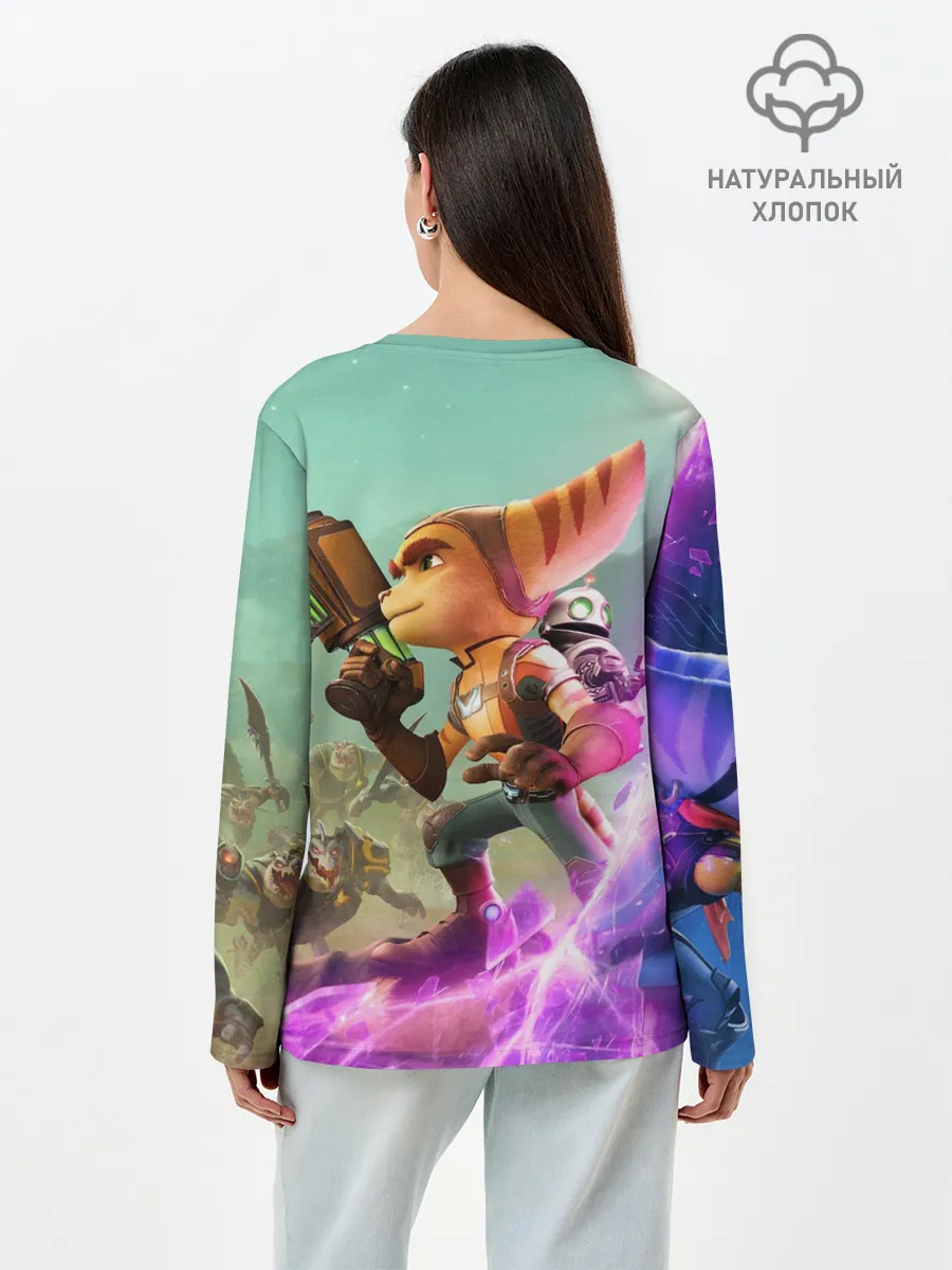 Лонгслив женский. Хлопок / Ratchet & Clank: Rift Apart