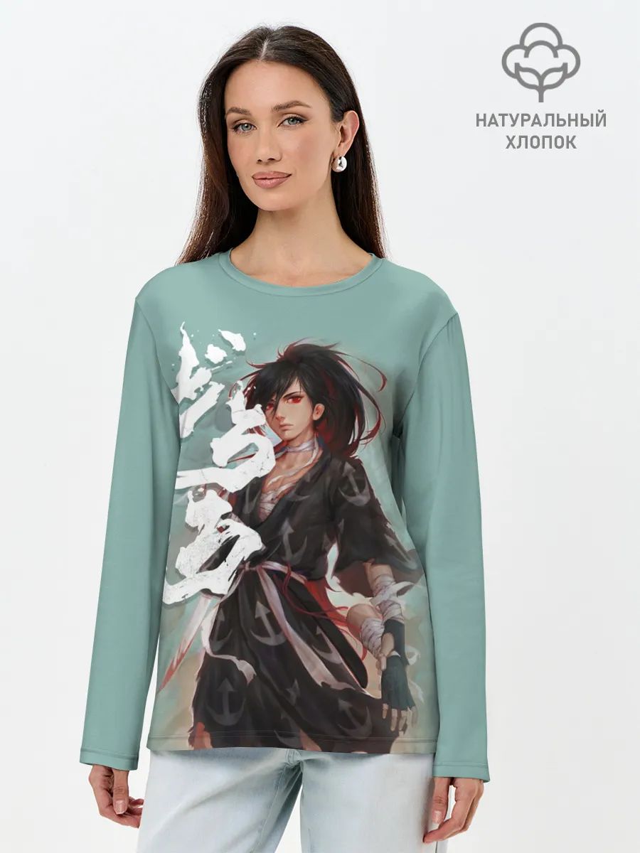 Лонгслив женский. Хлопок / Дороро