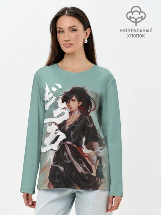 Лонгслив женский. Хлопок / Дороро