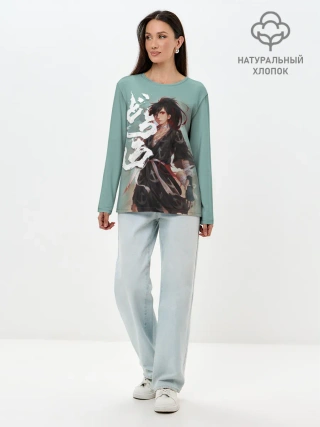 Лонгслив женский. Хлопок / Дороро