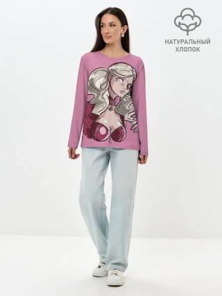 Лонгслив женский. Хлопок / Милая Такамаки
