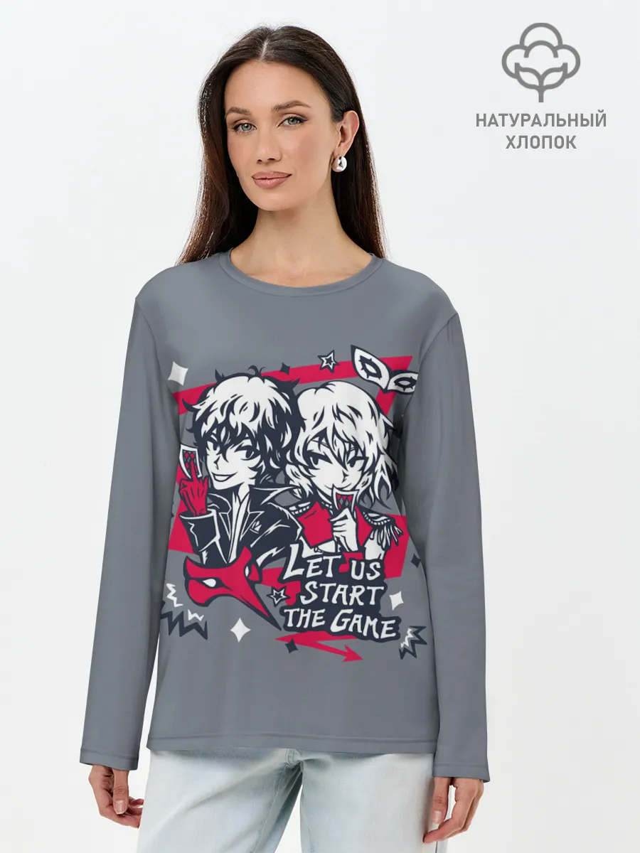 Лонгслив женский. Хлопок / Начнём игру