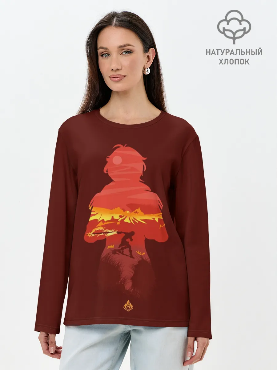 Лонгслив женский. Хлопок / Genshin Impact. Diluc