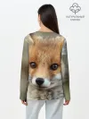 Лонгслив женский. Хлопок / Миленький лисенок