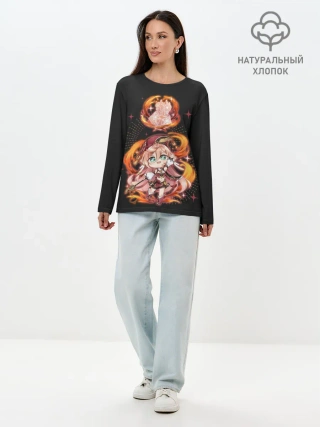 Лонгслив женский. Хлопок / Chibi Yanfei GI