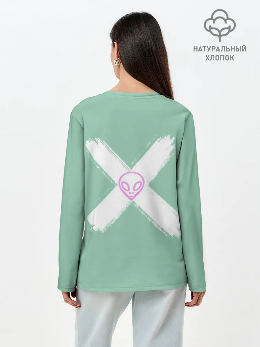 Лонгслив женский. Хлопок / Дана Скалли