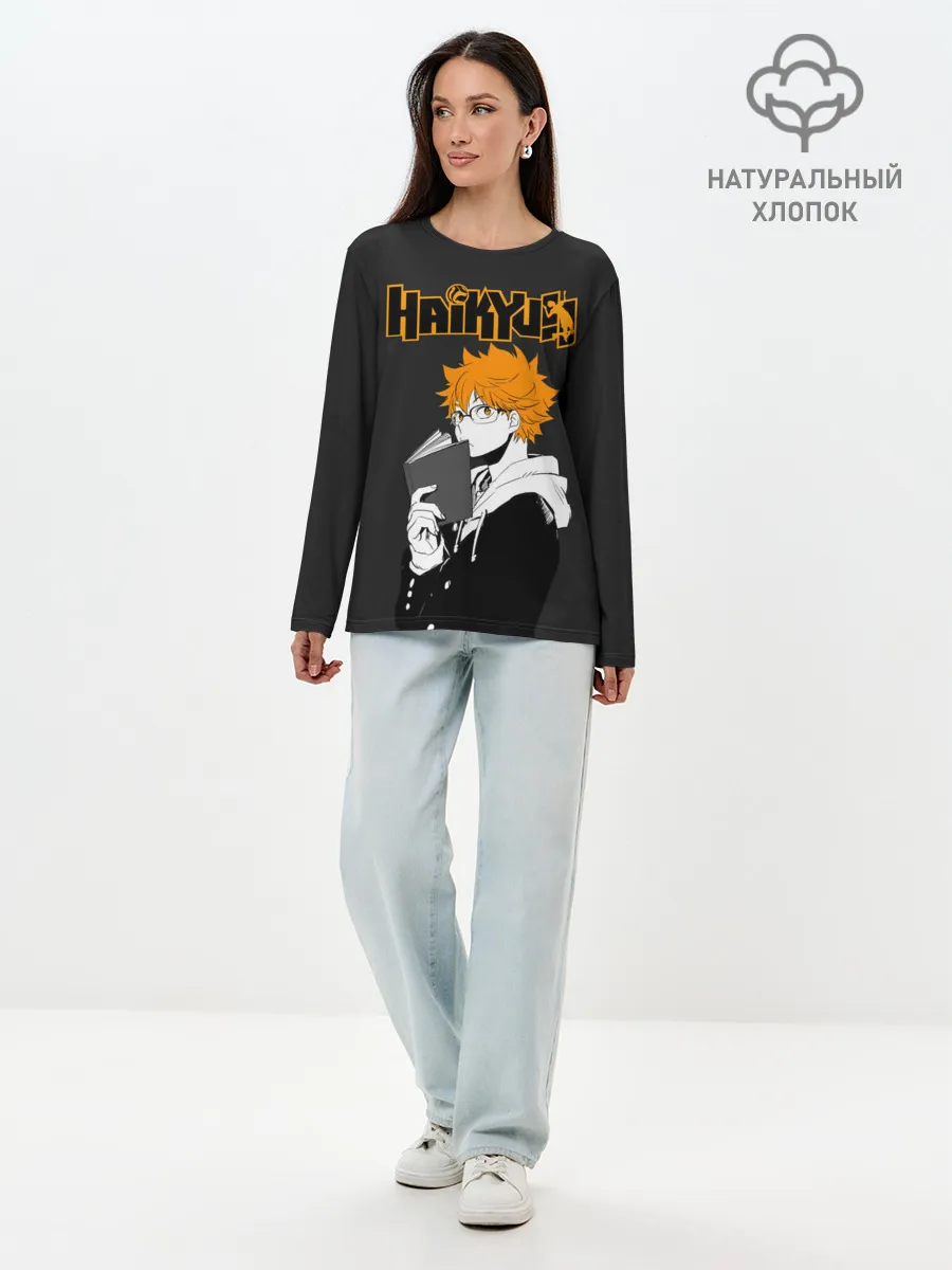 Лонгслив женский. Хлопок / Шоё Хината | Haikyuu!!
