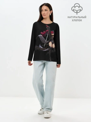 Лонгслив женский. Хлопок / Касуми
