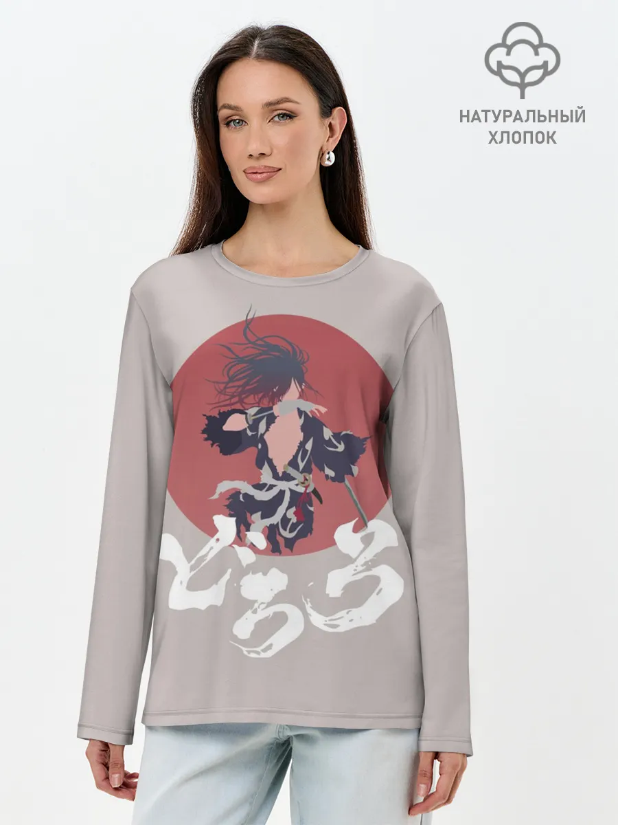 Лонгслив женский. Хлопок / Дороро