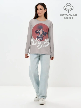 Лонгслив женский. Хлопок / Дороро