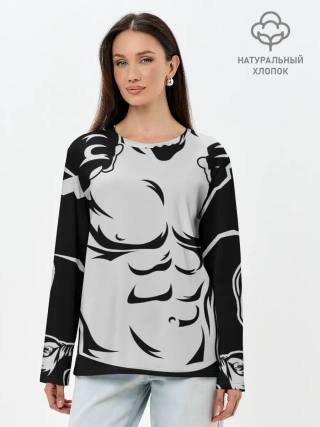 Лонгслив женский. Хлопок / Хабиб Нурмагомедов