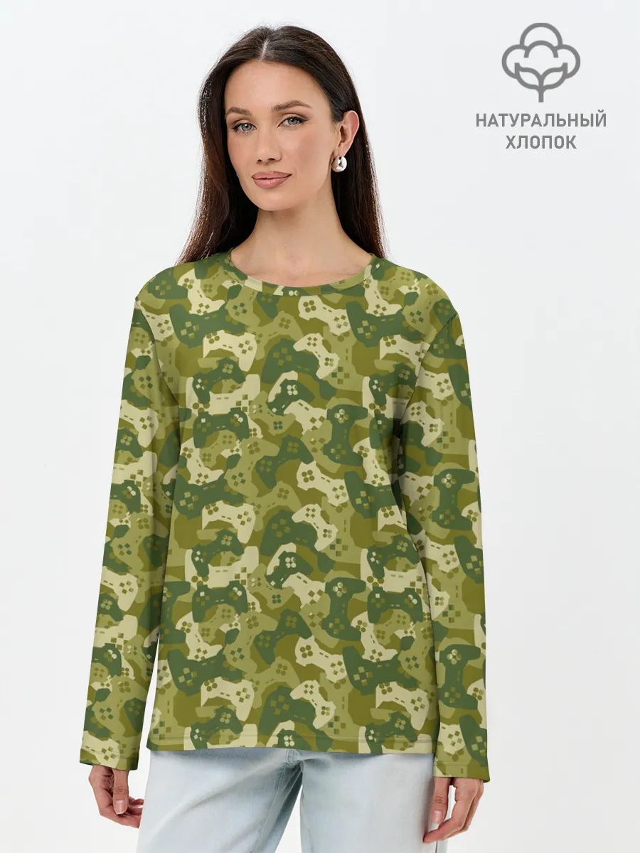 Лонгслив женский. Хлопок / Gamer