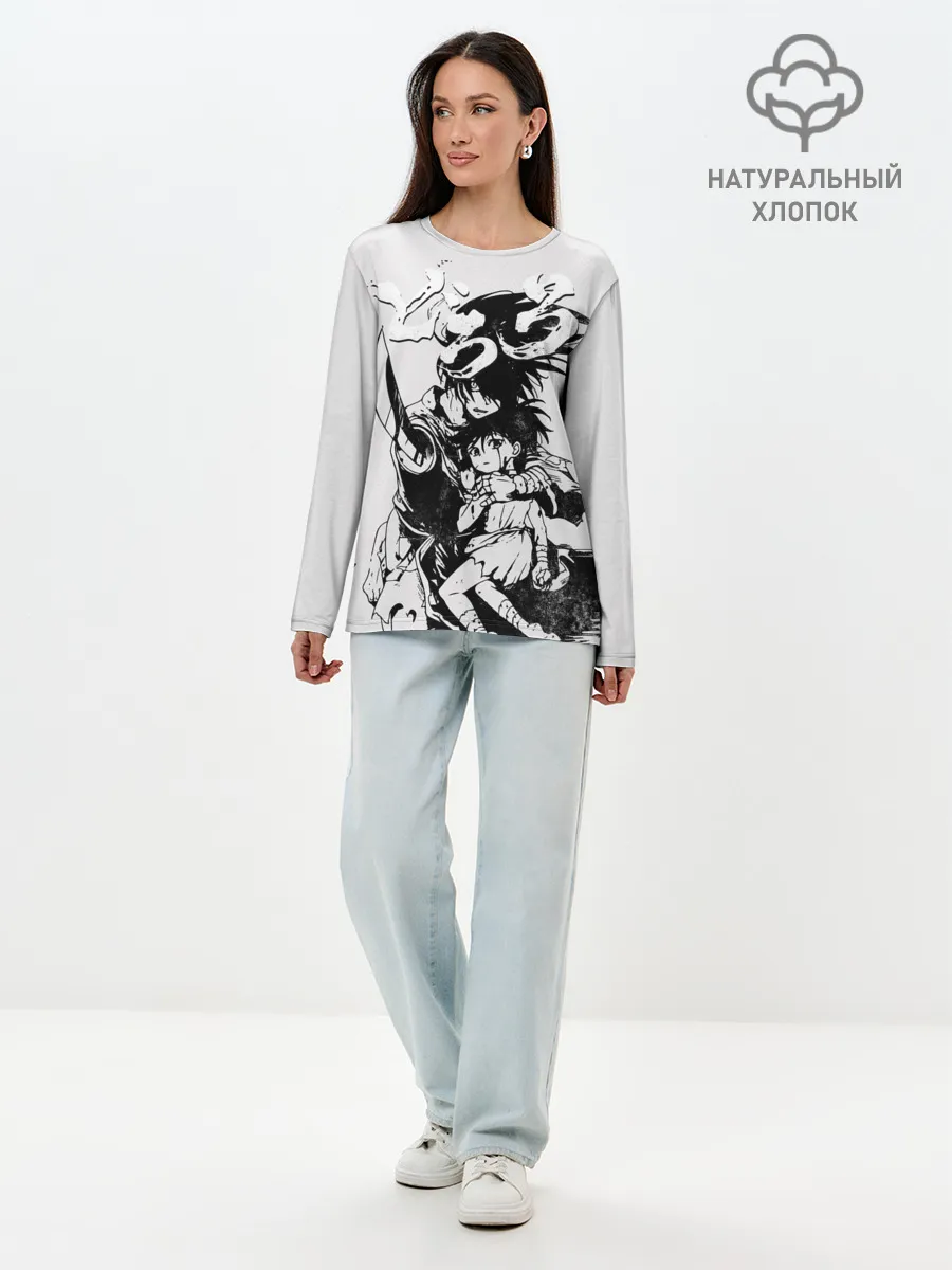 Лонгслив женский. Хлопок / Хяккимару и Дороро