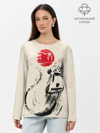 Лонгслив женский. Хлопок / Flying car