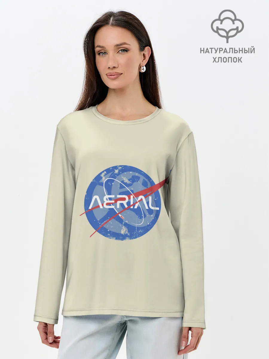 Лонгслив женский. Хлопок / Nasa x Rocket league