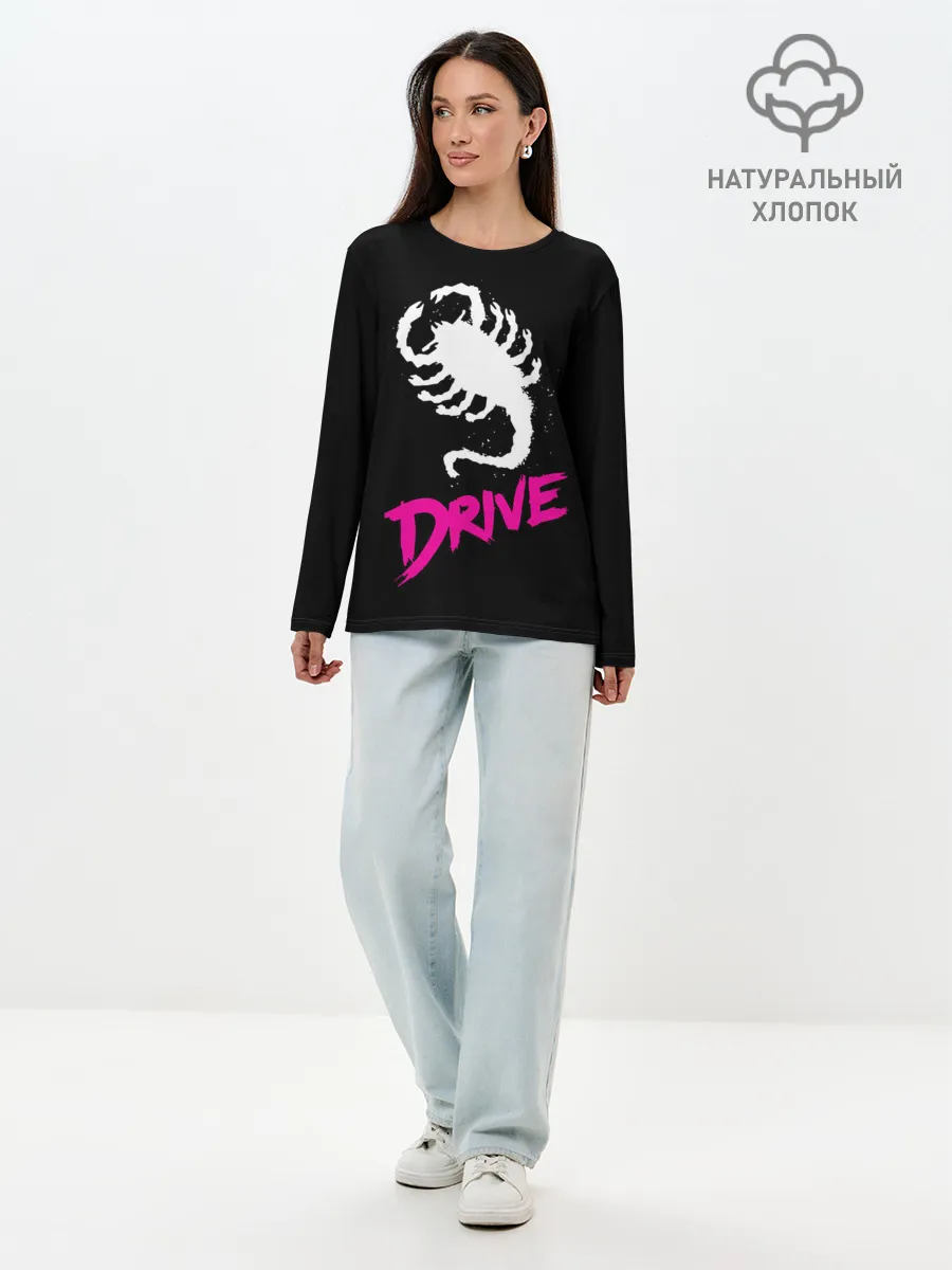 Лонгслив женский. Хлопок / Драйв / Drive