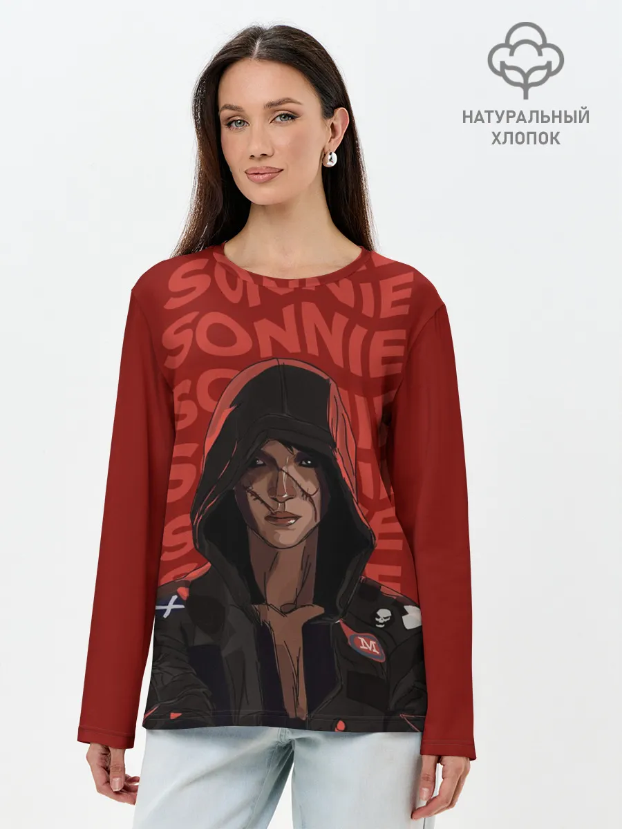 Лонгслив женский. Хлопок / Love Death And Robots. Sonnie