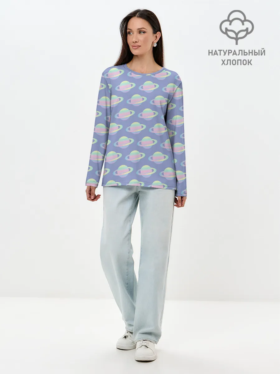 Лонгслив женский. Хлопок / Сатурн | 2