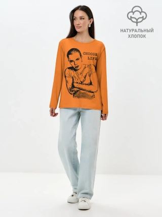 Лонгслив женский. Хлопок / На игле, выбирай жизнь