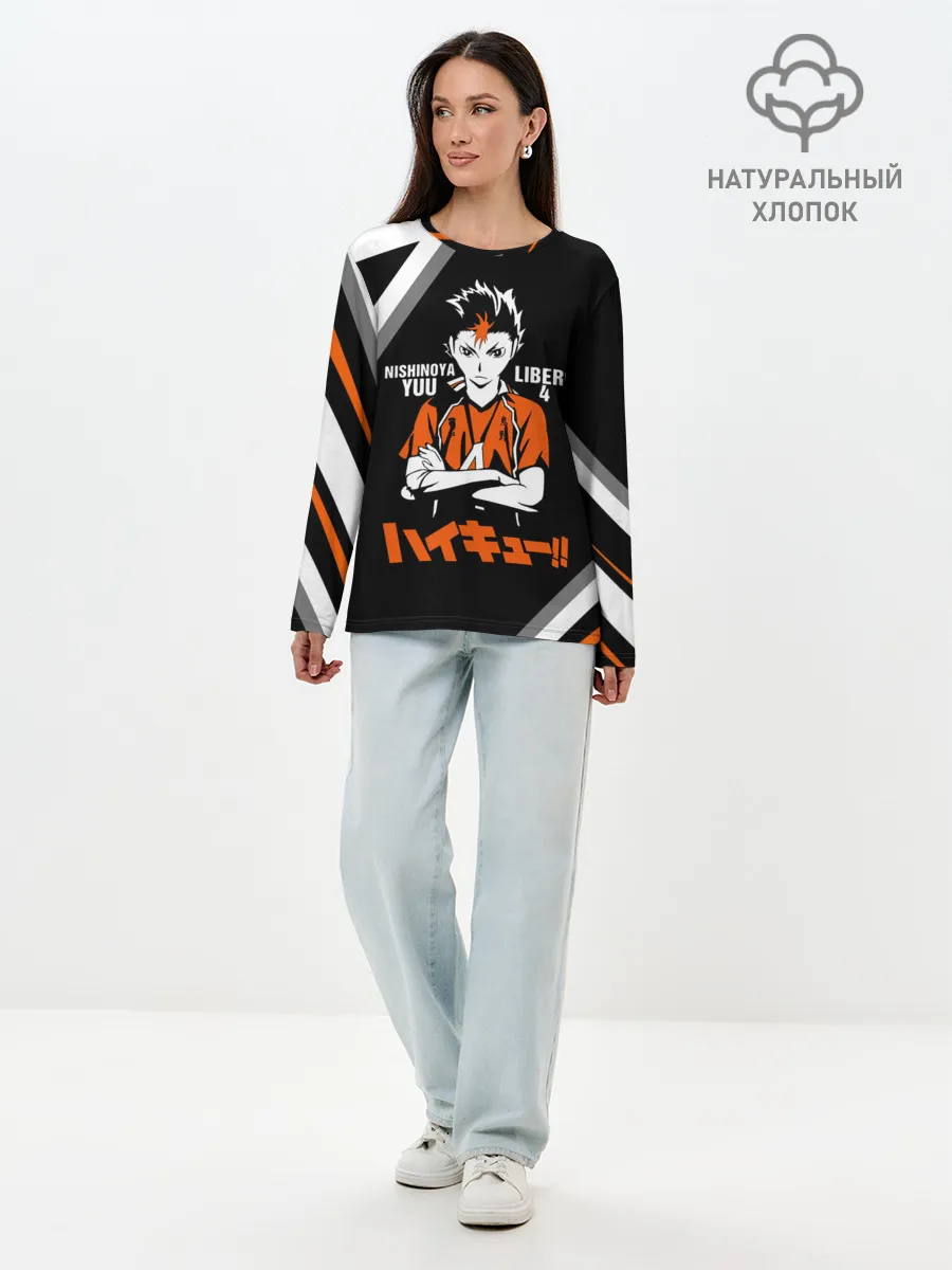 Лонгслив женский. Хлопок / Nishinoya Yuu | Haikyuu!!