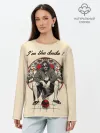 Лонгслив женский. Хлопок / I am the dude!