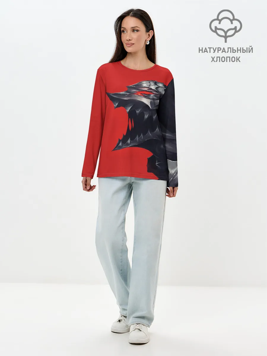 Лонгслив женский. Хлопок / BERSERK маска