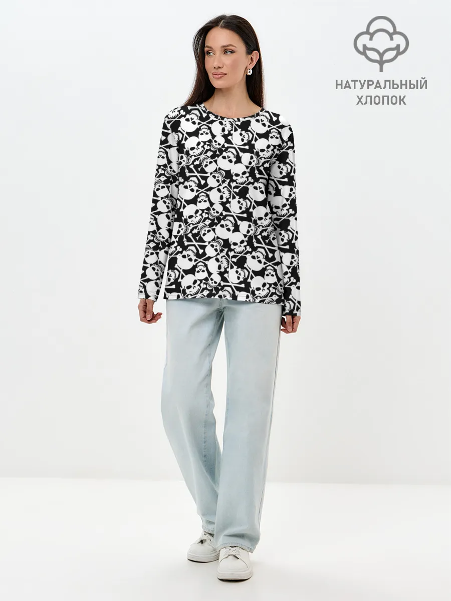 Лонгслив женский. Хлопок / Смерть