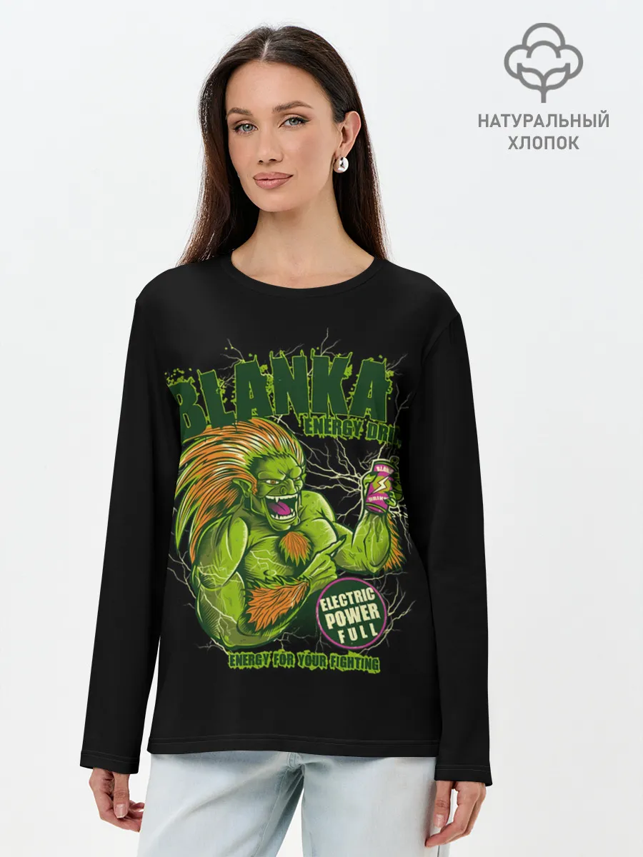 Лонгслив женский. Хлопок / Энергетик Бланка