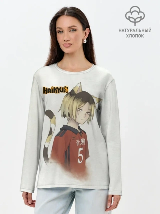 Лонгслив женский. Хлопок / Кенма Козуме | Haikyuu!!