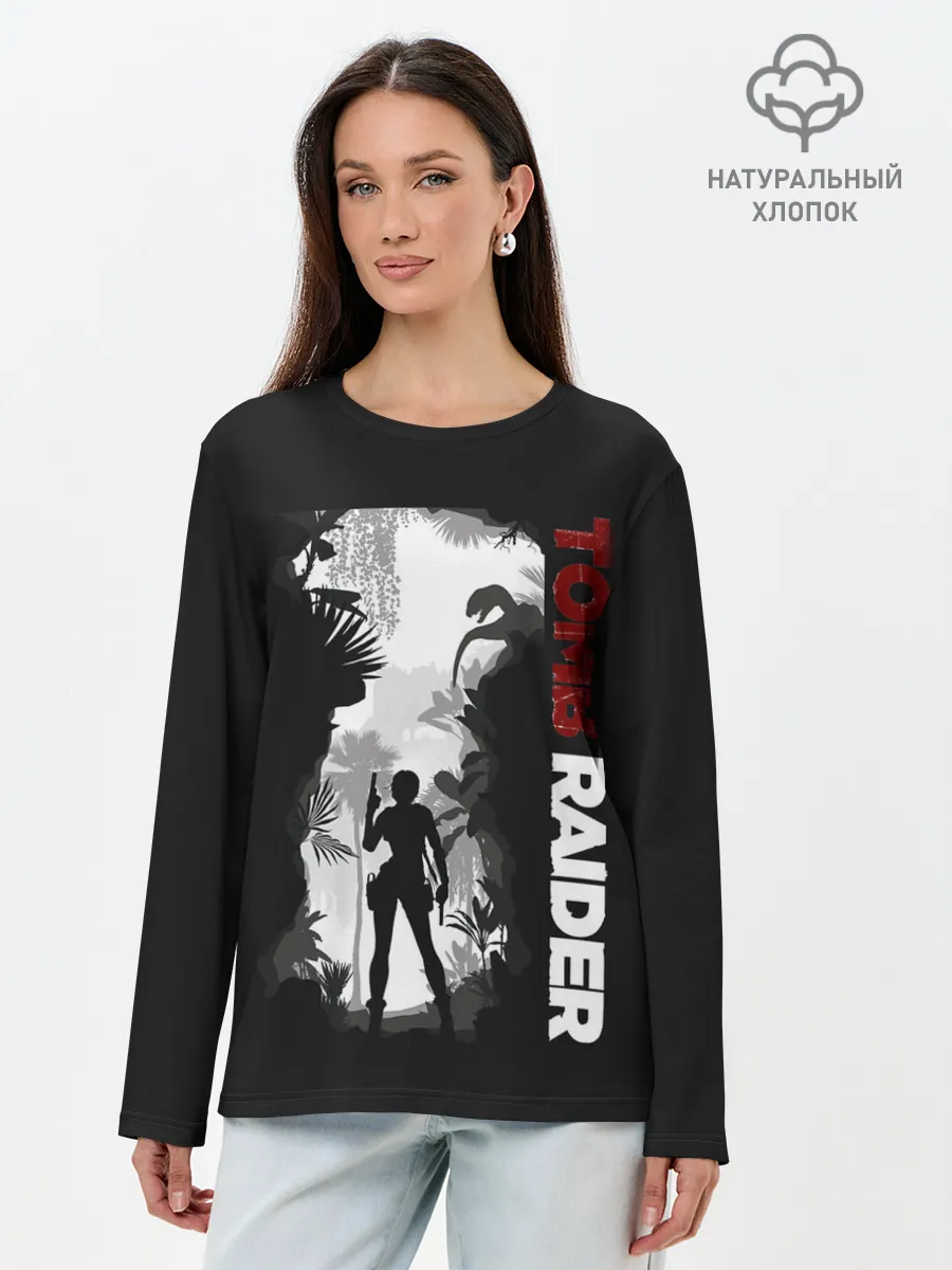 Лонгслив женский. Хлопок / Lara in jungle