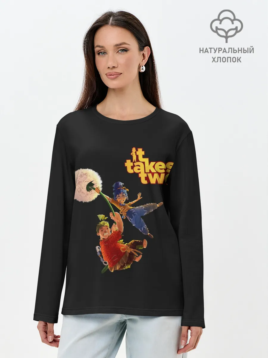 Лонгслив женский. Хлопок / It Takes Two. Dandelion