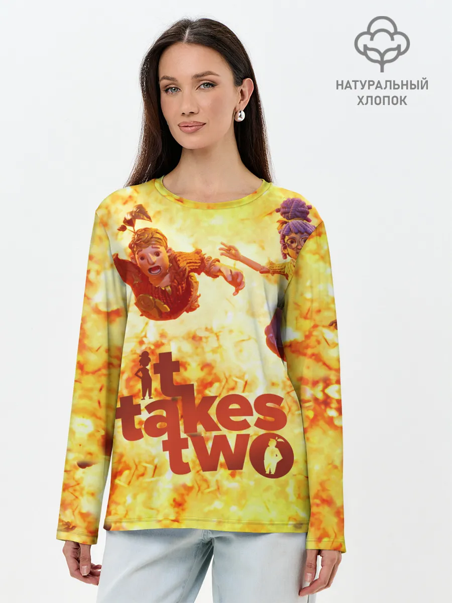 Лонгслив женский. Хлопок / It Takes Two