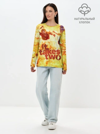 Лонгслив женский. Хлопок / It Takes Two